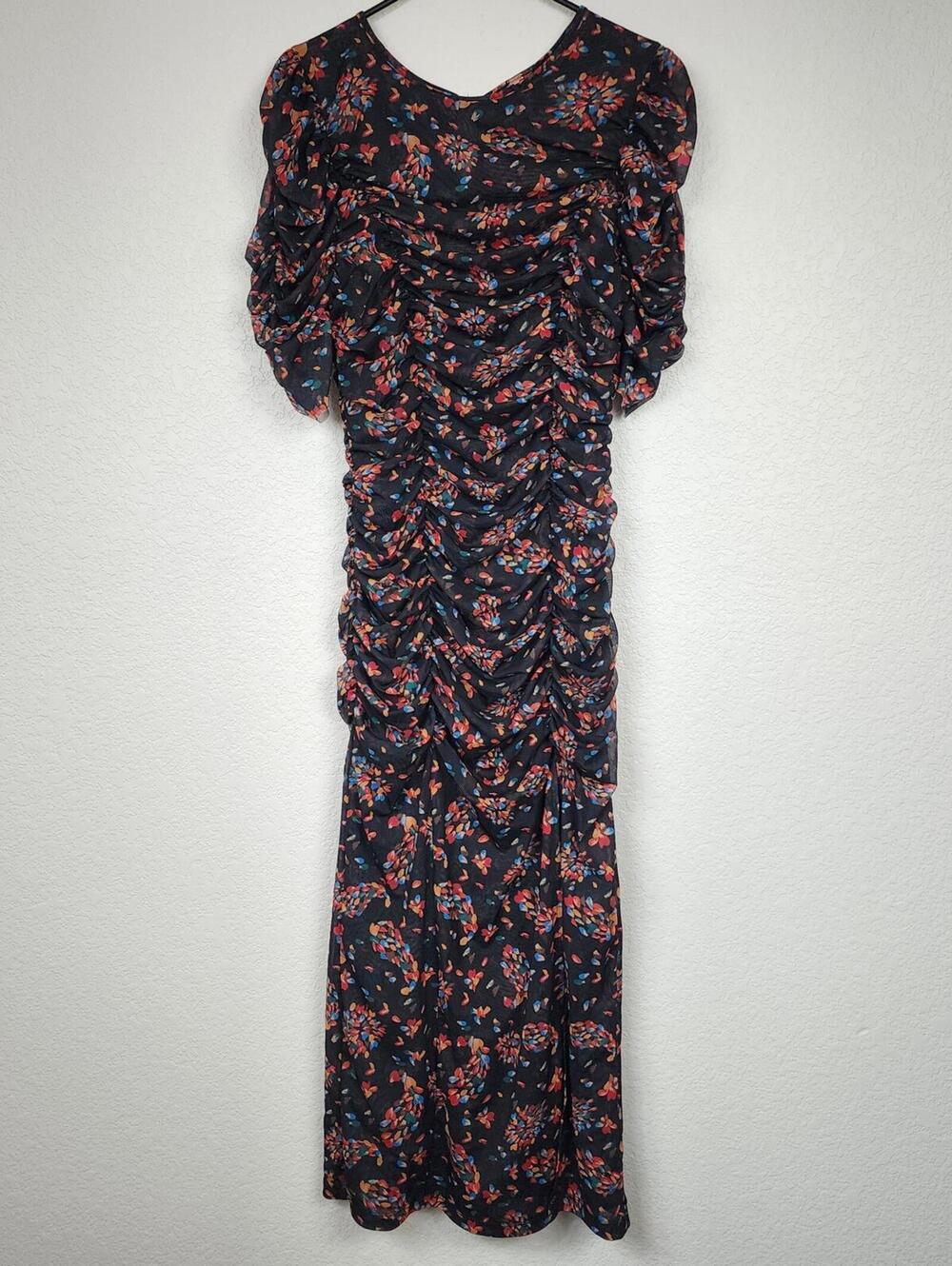 Free People Ruched Floral Medium Stretchy Dress